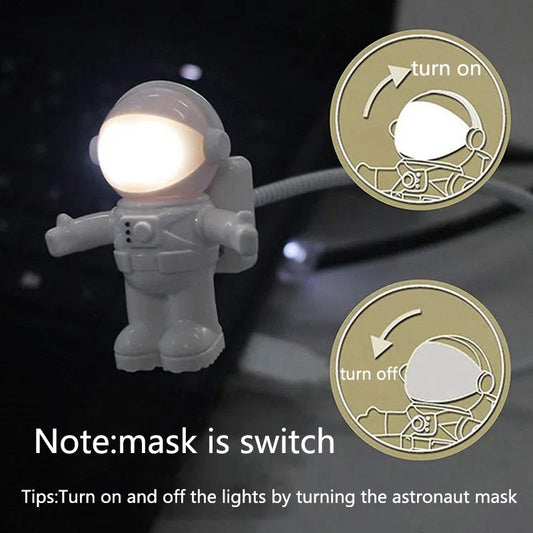 USB LED Astronaut Night Light Flexible 5V Reading Decoration Night Light
