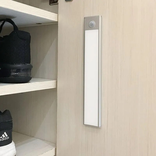 Motion Sensor Light Wireless LED Night Light USB Rechargeable Ultra Thin Cabinet Wardrobe Kitchen Hallway